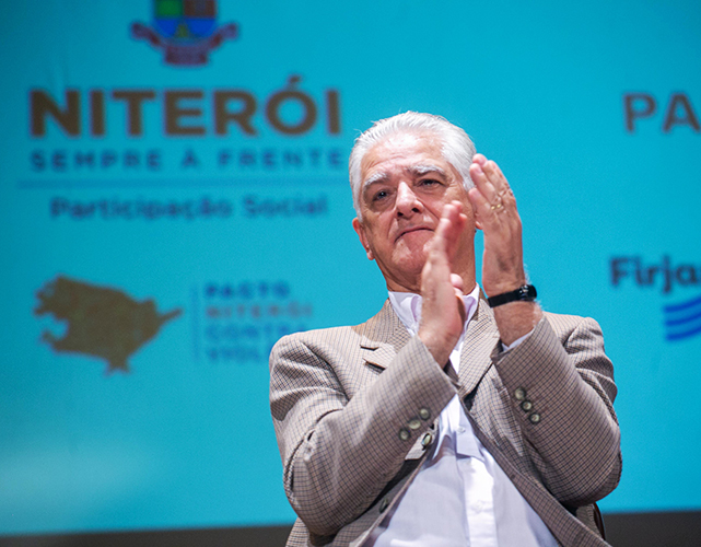 Luiz Césio Caetano, presidente em exercício da Firjan, em noite de parceria com Programa Niterói Jovem EcoSocial