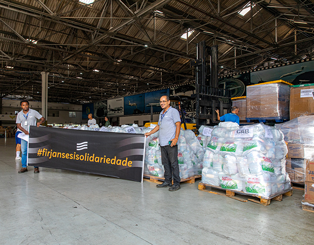 Donativos arrecadados pela campanha 'Firjan SESI Solidariedade - SOS Rio Grande do Sul'