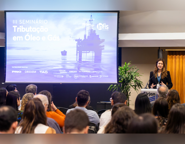 Gisela Gadelha, diretora de Compliance e Jurídico da Firjan, abriu o evento destacando os avanços da reforma tributária