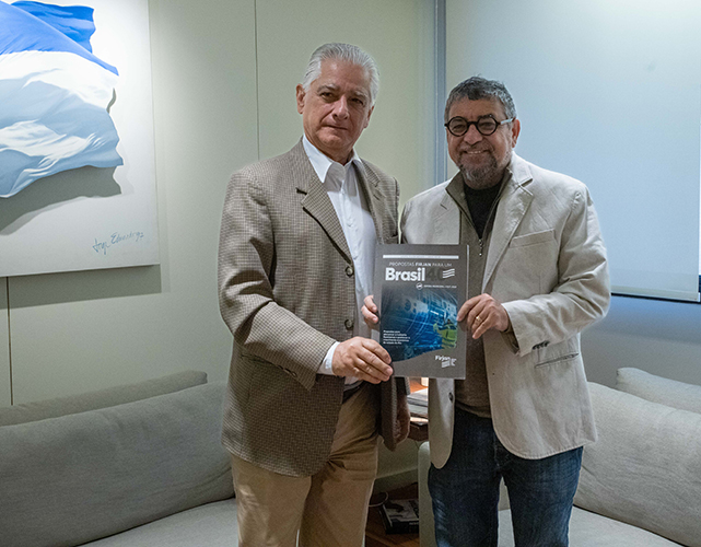 Luiz Césio Caetano e o prefeito de Maricá, Washington Quaquá