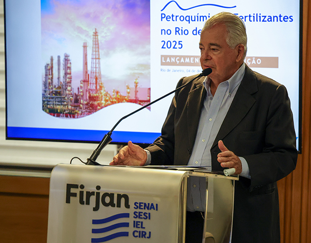 Raul Sanson, vice-presidente da Firjan, no evento de lançamento do estudo