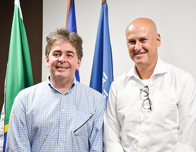 Henrique Nora Jr., presidente da Firjan Sul Fluminense, e Tande Vieira, prefeito de Resende