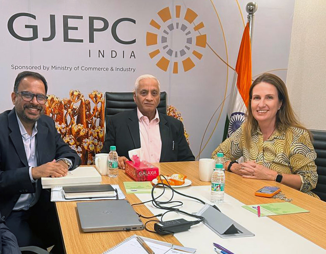 Carla Pinheiro se reuniu com representantes da Associação Nacional da Indústria Indiana de Joias e Gemas