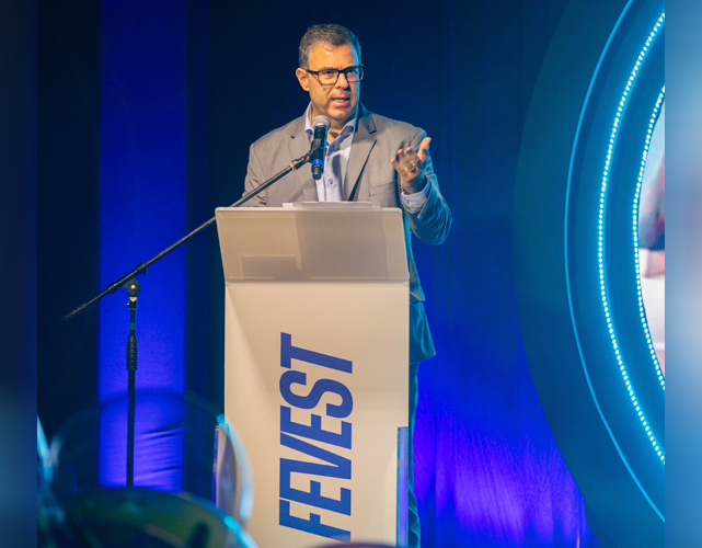 Gustavo Moraes, presidente do Sindvest, na abertura da Fevest 2026, no Nova Friburgo Country Clube