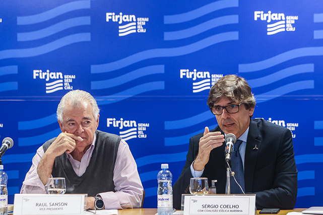 Raul Sanson (Firjan) e Sérgio Coelho (Coalizão Eólica Marinha)